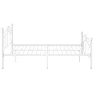 Sängram utan madrass vit metall 120x200 cm