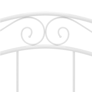 Sängram utan madrass vit metall 120x200 cm