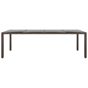 Matgrupp för trädgården 11 delar konstrotting brun