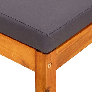 Trädgårdsbänk med bord och fotpallar massivt akaciaträ