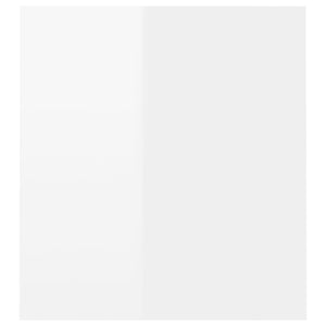 TV-bänk med LED-belysning vit högglans 120x35x40 cm