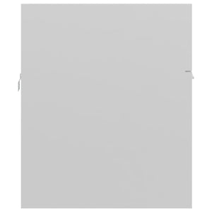 Tvättställsskåp vit högglans 90x38,5x46 cm konstruerat trä