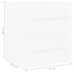 Tvättställsskåp vit 41x38,5x48 cm konstruerat trä