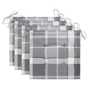 Hopfällbara trädgårdsstolar med dynor 4 st massivt akaciaträ