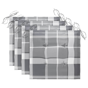 Hopfällbara trädgårdsstolar med dynor 4 st massivt akaciaträ