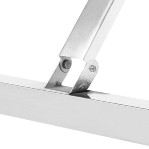 Hopfällbart arbetsbord 100x60x80 cm rostfritt stål