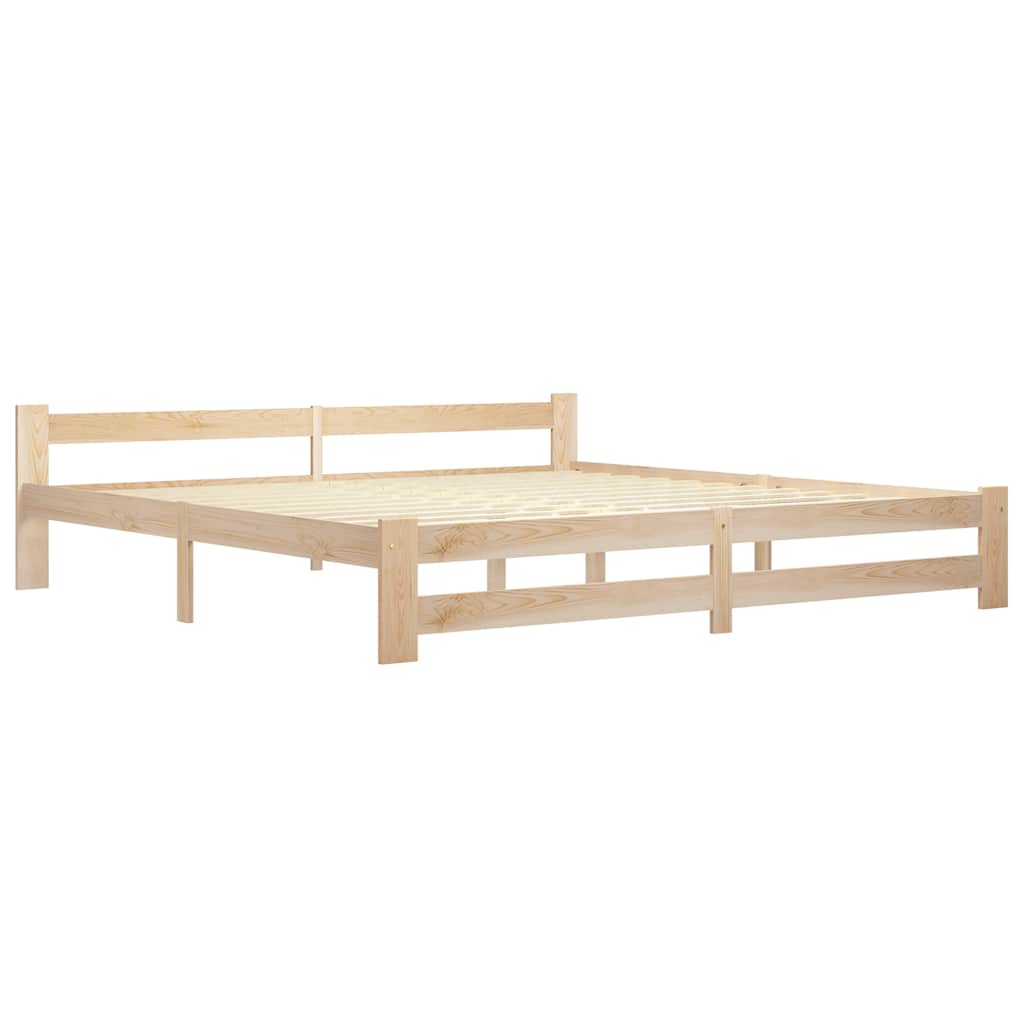 Sängram massiv furu 200x200 cm