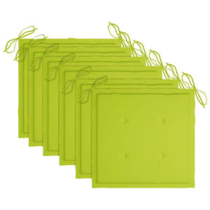 Hopfällbara trädgårdsstolar 6 st med dynor massivt akaciaträ