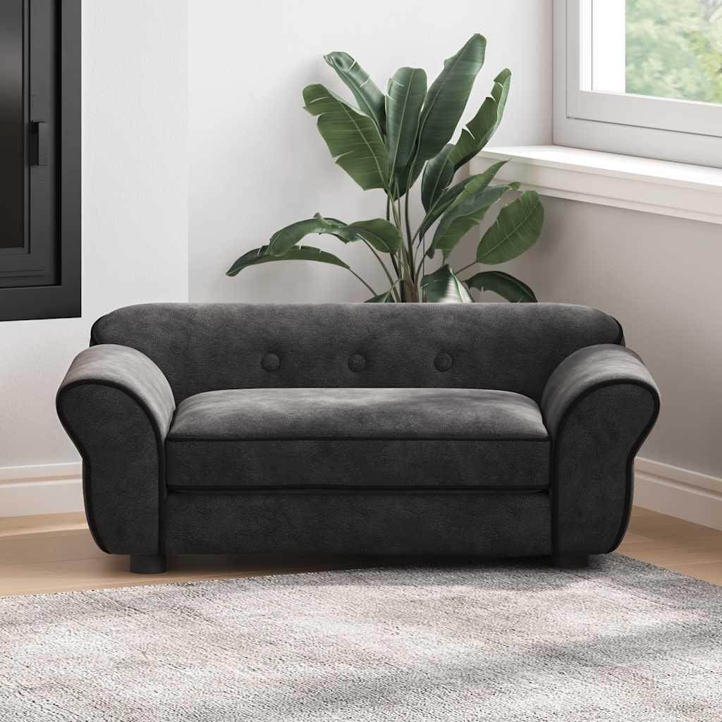 Hundsoffa svart 72x45x30 cm plysch