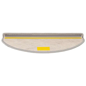 Trappstegsmattor självhäftande sisal 15 st 65x21x4 cm silver