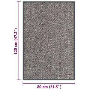 Dörrmatta tuftad 80x120 cm ljusbrun