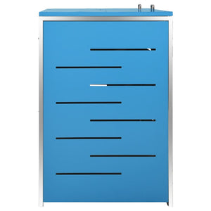 Skjul till två sopkärl 138x77,5x112,5 cm rostfritt stål