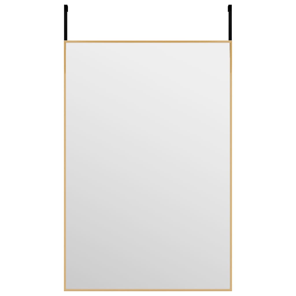 Dörrspegel guld 40x60 cm glas och aluminium