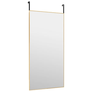 Dörrspegel guld 50x100 cm glas och aluminium