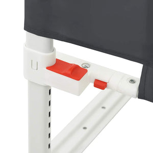 Sängskena för barn mörkgrå 180x25 cm tyg