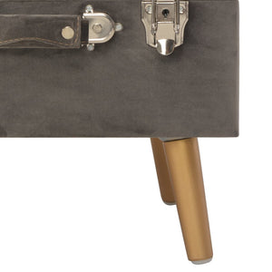 Förvaringspallar 3 st grå sammet