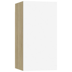 TV-skåp vit och sonoma-ek 30,5x30x60 cm konstruerat trä