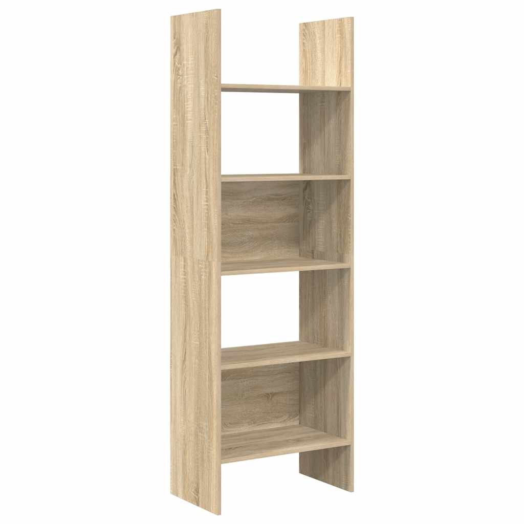 Bokhylla sonoma-ek 60x35x180 cm konstruerat trä