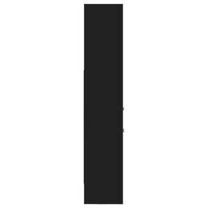 Bokhylla svart 40x35x180 cm konstruerat trä