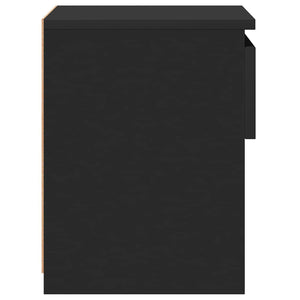 Nattduksbord 2 st svart 40x30x39 cm konstruerat trä
