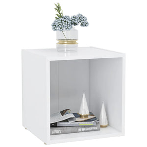 Tv-bänkar 2 st vit 37x35x37 cm konstruerat trä