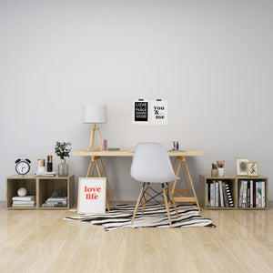 TV-bänk 4 st sonoma-ek 37x35x37 cm konstruerat trä