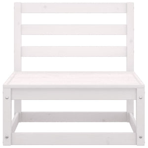 Loungegrupp med dynor 3 delar vit massiv furu