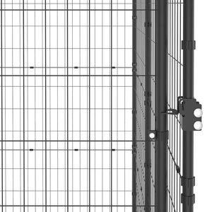 Hundgård för utomhusbruk stål 110x220x180 cm