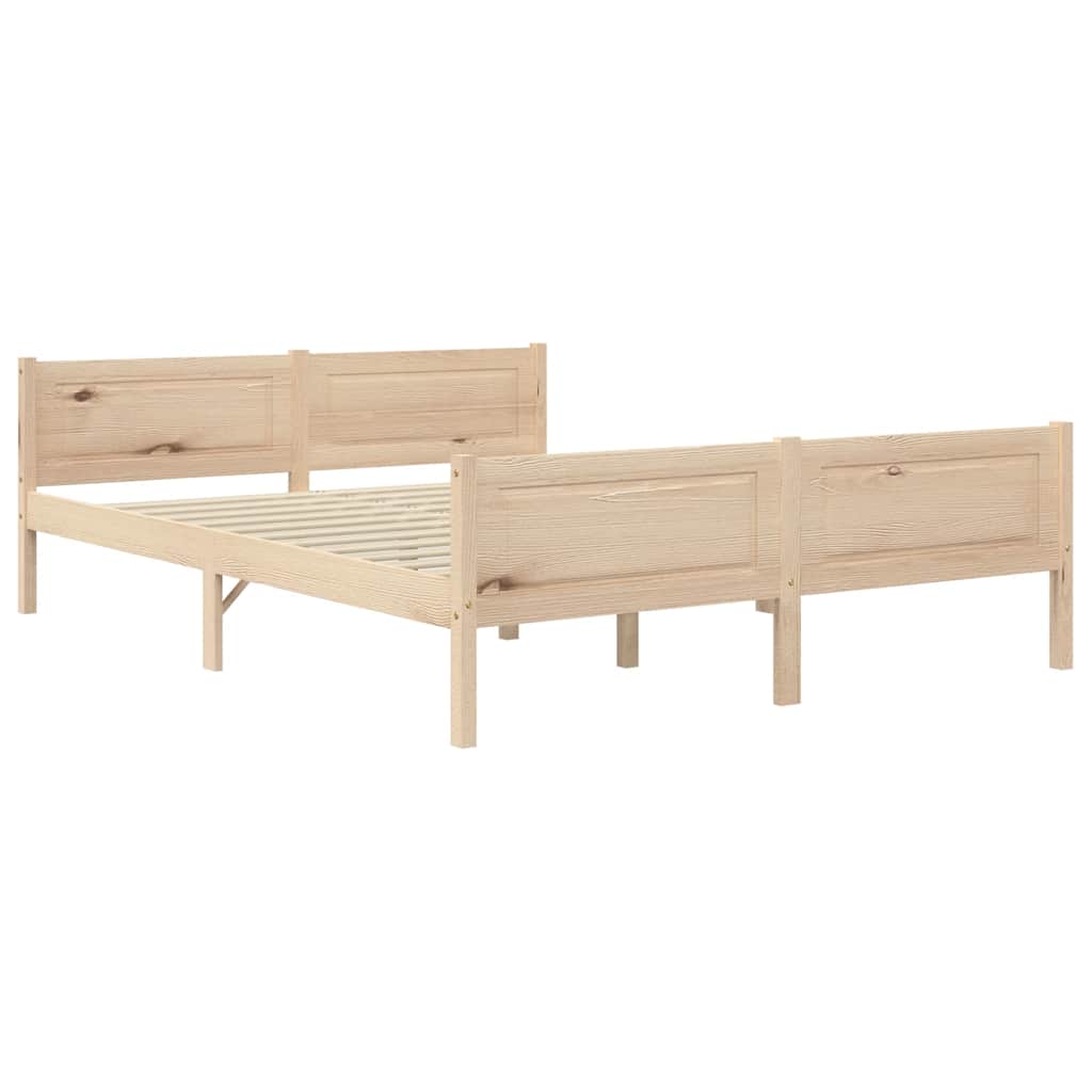 Sängram utan madrass massiv furu 120x200 cm