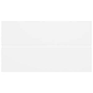 Badrumsskåp med inbyggt handfat vit konstruerat trä