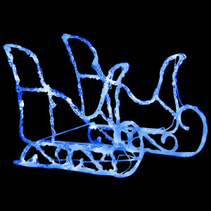 Juldekoration renar & släde 160 LED 130 cm akryl