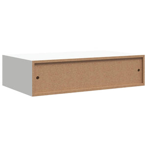 Väggmonterad låda 2 st vit 40x23,5x10 cm MDF