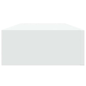 Väggmonterad låda 2 st vit 60x23,5x10 cm MDF