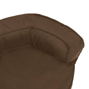 Ergonomisk hundmadrass 60x42 cm linnelook brun