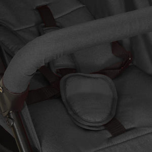 Barnvagn antracit stål