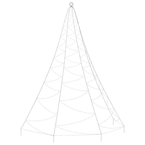 Hängande julgran med metallkrok 720 blå LED 5 m inne/ute