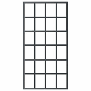 Skjutdörr ESG-glas och aluminium 102x205 cm svart