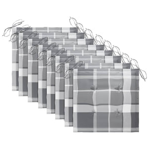 Hopfällbara trädgårdsstolar med dynor 8 st massivt akaciaträ