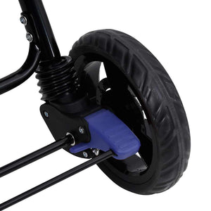 Tandem tvillingvagn marinblå stål