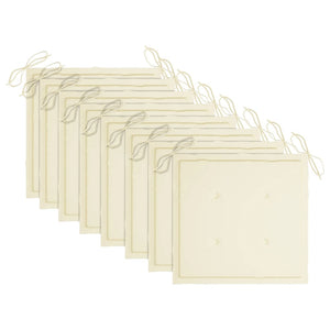 Hopfällbara trädgårdsstolar 8 st med dynor massivt akaciaträ