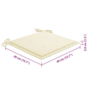 Hopfällbara trädgårdsstolar 8 st med dynor massivt akaciaträ