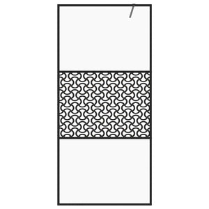 Duschvägg med klart ESG-glas 115x195 cm svart