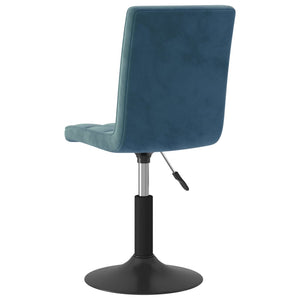 Snurrbara matstolar 2 st blå sammet