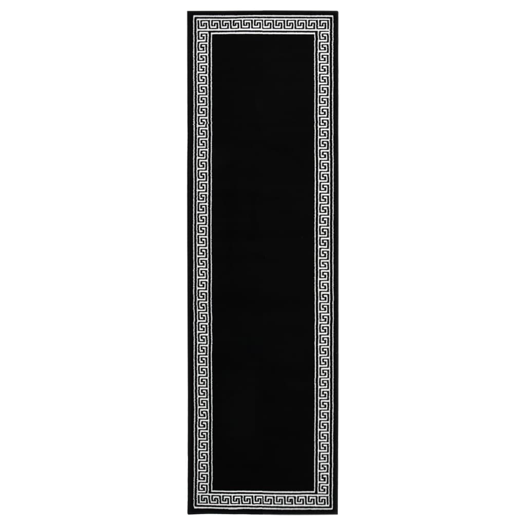 Gångmatta svart BCF med motivbård 60x200 cm