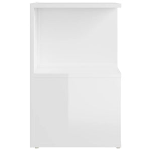 Sidoskåp vit högglans 35x35x55 cm konstruerat trä