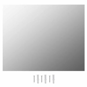 Väggspegel utan ram LED-belysning rektangulär