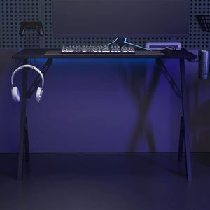 Gamingskrivbord med Y-formade ben svart 110x60x75 cm