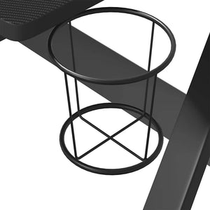 Gamingskrivbord med ZZ-formade ben svart 110x60x75 cm