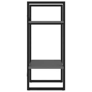 Bokhylla 2 hyllplan grå 40x30x70 cm konstruerat trä