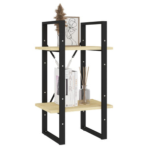 Bokhylla 2 hyllplan 40x30x70 cm massiv furu